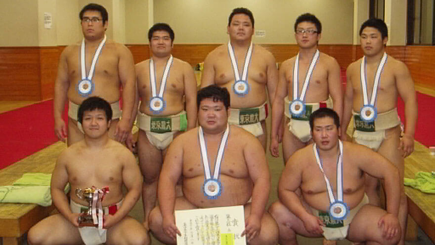 学生相撲団体三位